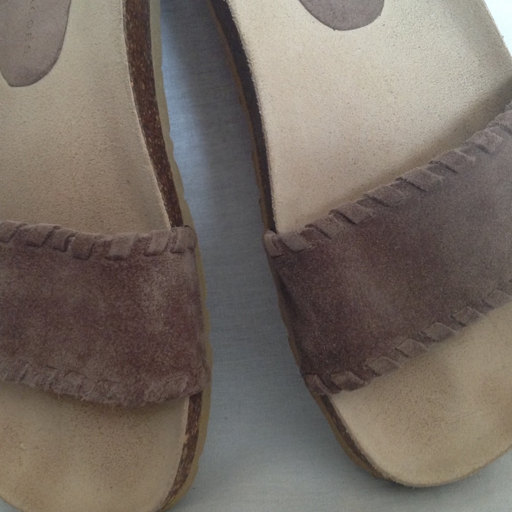 Marc Jacobs Taupe Suede Flip Flop Sandal